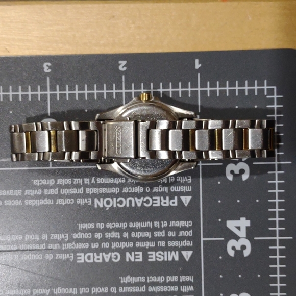 Citizen Eco-Drive silver with gold and rhinestone accents - Picture 14 of 16